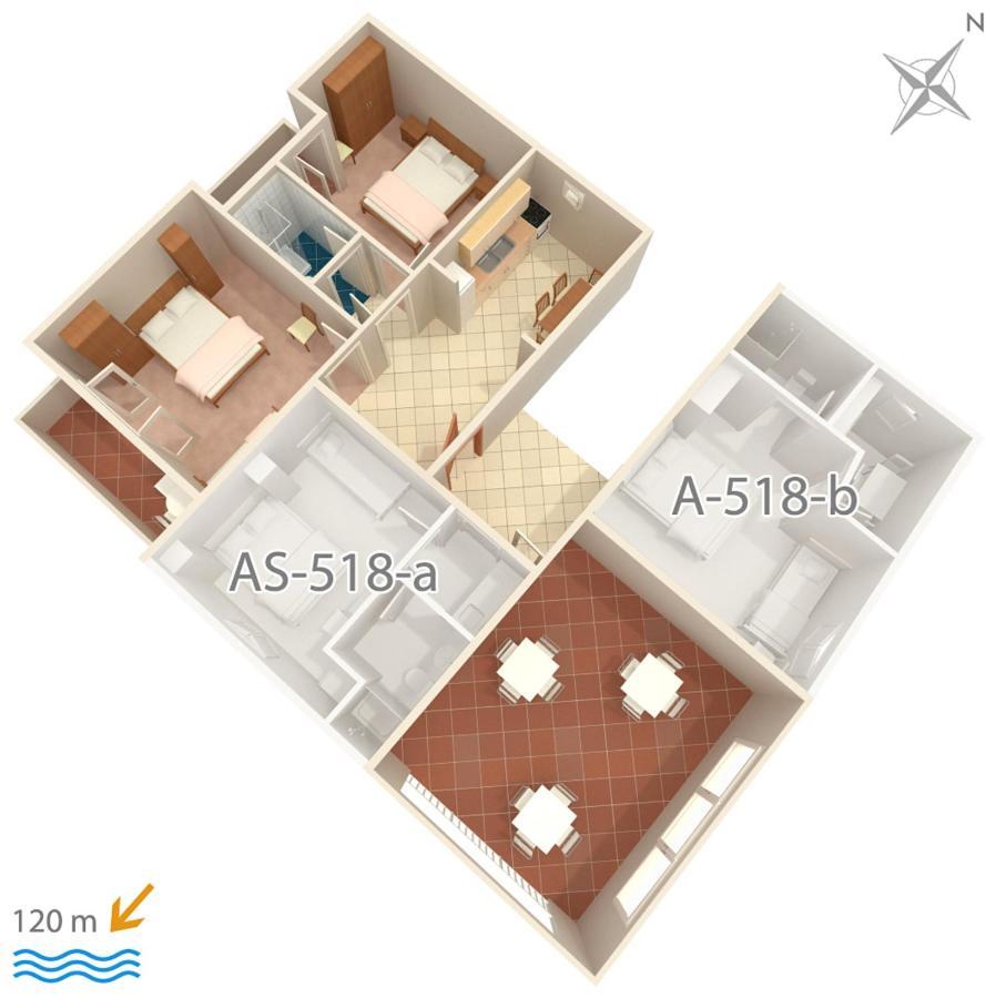 Apartment Podgora 518A エクステリア 写真